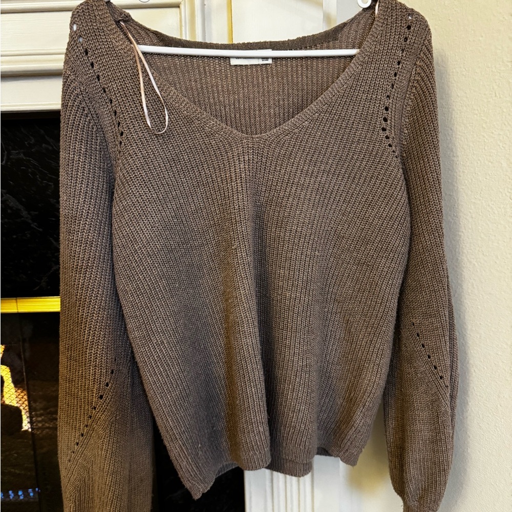 Gentle Fawn Brown V-Neck Hailey Pullover Women's Sweater